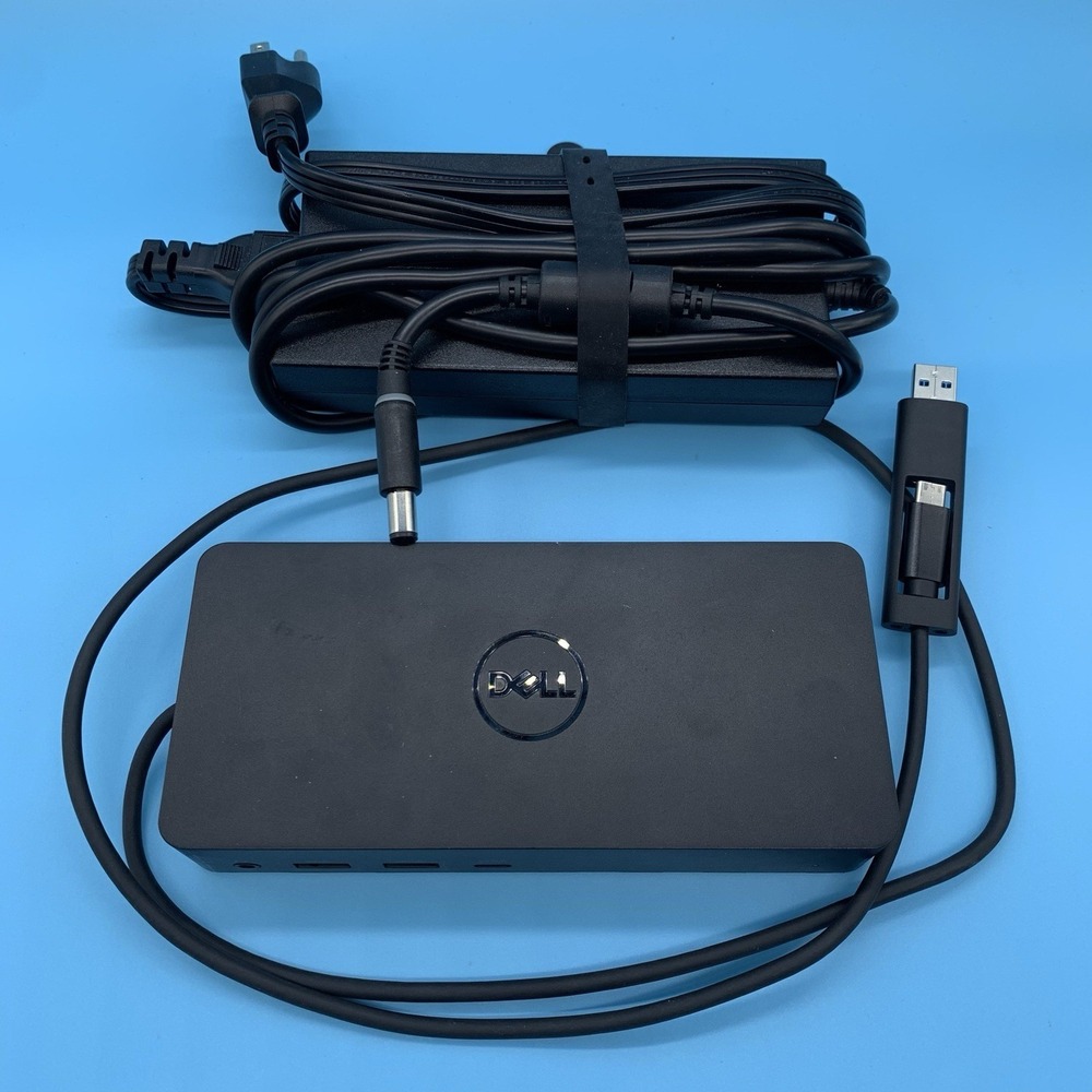 DELL D6000 USB-C 3.0 Docking Station with 130W Power Adapter Genuine OEM